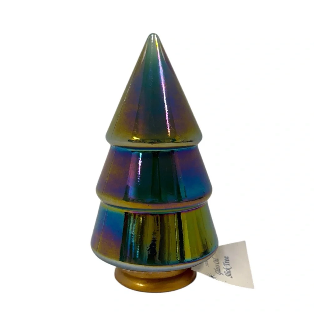 Iridescent Glass Oil Slick Tree Decor